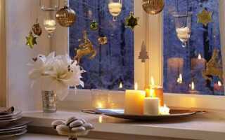 Украшение окон к новому году своими руками. Новогодние рисунки на окнах