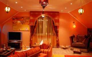 Оформление арочных окон с помощью штор или жалюзи