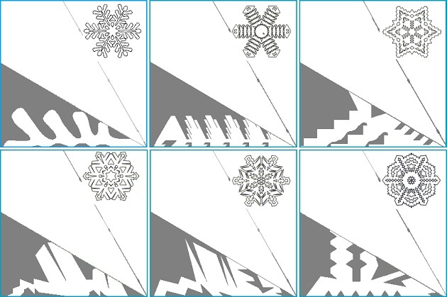 Шаблон для снежинок из бумаги