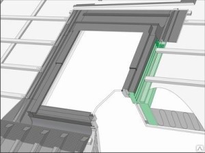 При монтаже мансардного окна рекомендуется планировать откос