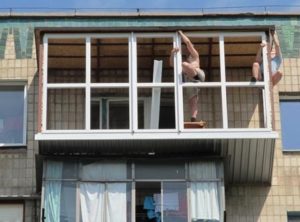 Французское остекление с выносом