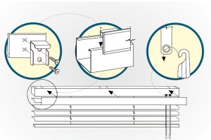 Схема установки деревянных жалюзи