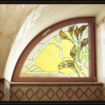 Мансардное окно с витражом