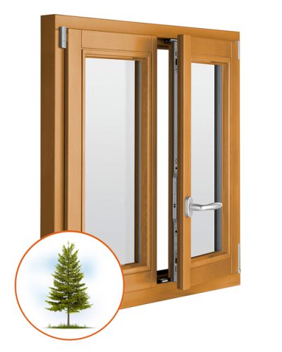 Деревянные окна со стеклопакетом из лиственницы