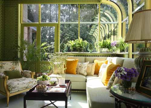 Это зимний сад из ПВХ профиля