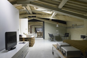 Мансардное окно в интерьере в стиле Loft